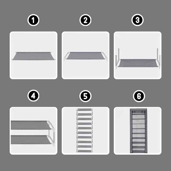 SZAFKA NA BUTY materiałowa tekstylna obuwie półka REGAŁ XL ogranizer