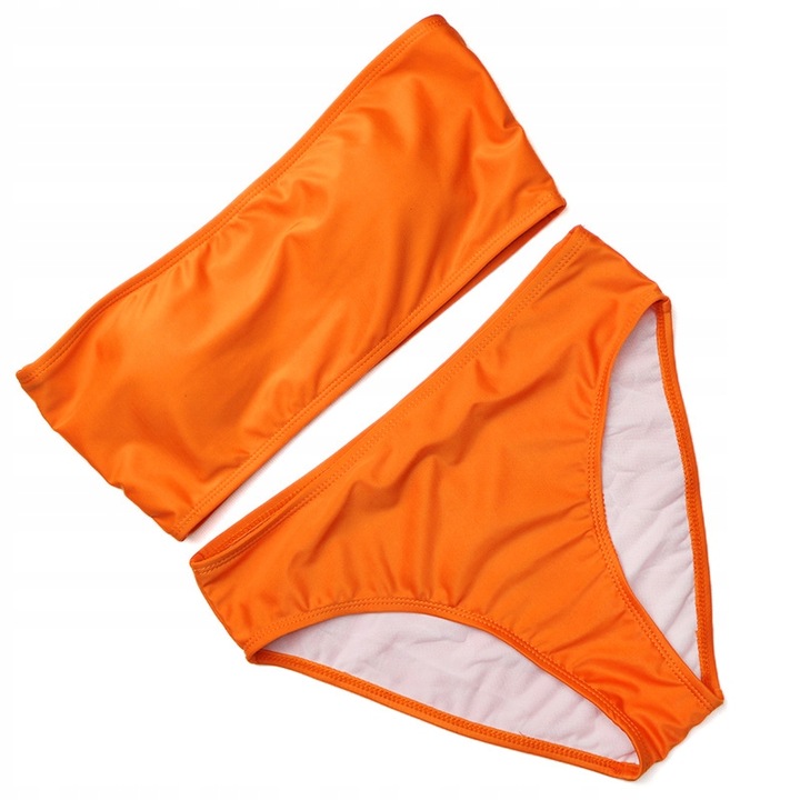 STRÓJ KĄPIELOWY DWUCZĘŚCIOWY SEXY BIKINI MAJTKI WYSOKI STAN OPASKA KOLORY M
