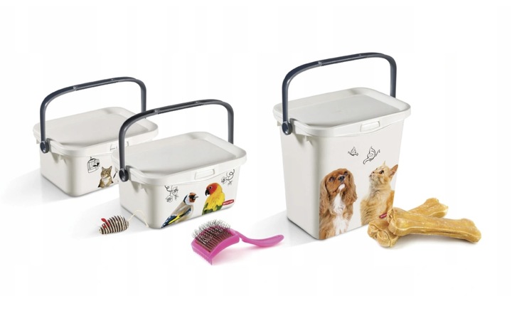 POJEMNIK NA KARMĘ ŻWIREK DLA PSA KOTA CURVER 6L