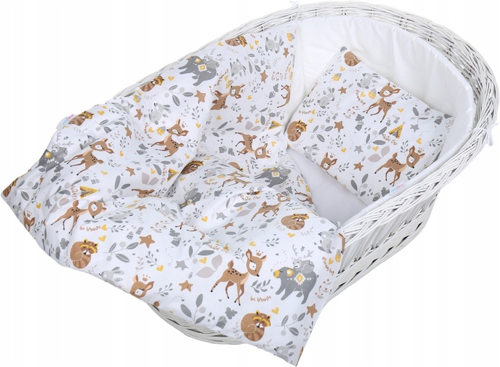 POŚCIEL DO KOŁYSKI WÓZKA 2 ELEMENTY 80x70cm BABYMAM