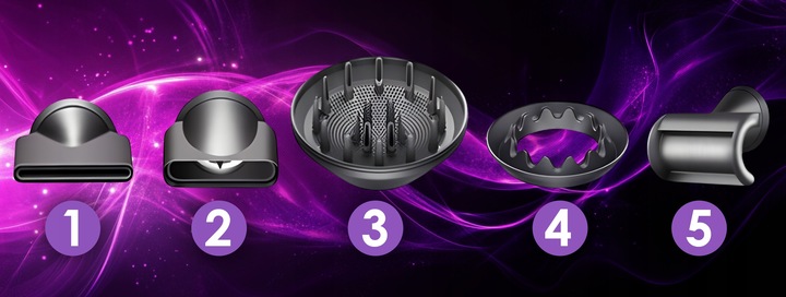 SUSZARKA DO WŁOSÓW Z JONIZACJĄ 5W1 3 PRĘDKOŚCI 1600W PREZENT NA ŚWIĘTA