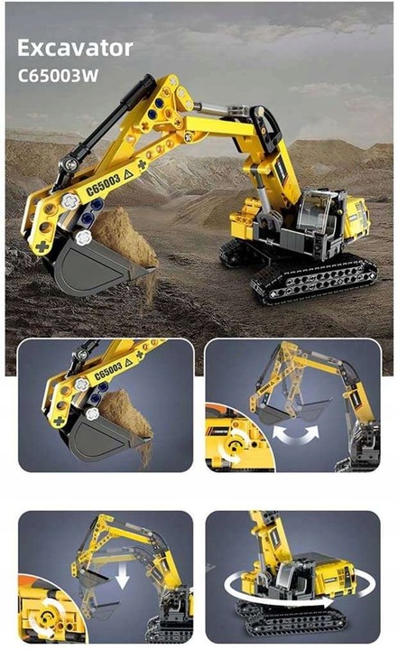 KLOCKI KONSTRUKCYJNE POJAZD BUDOWLANY KOPARKA 467