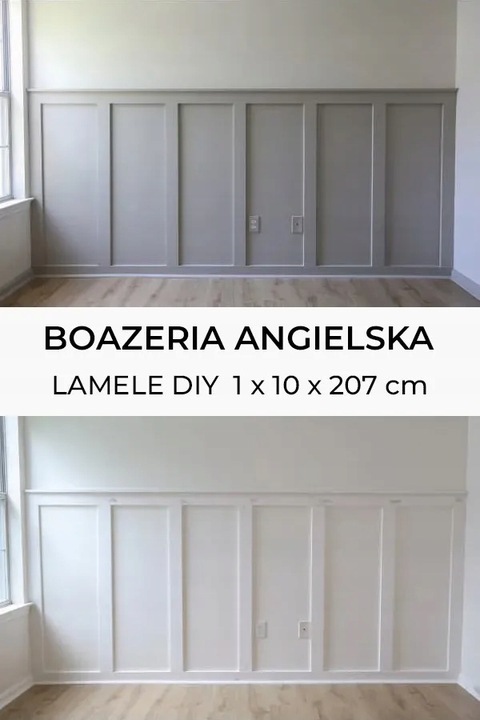 Boazeria angielska listwy do malowania DIY 207x10 cm deski panel 3D