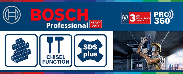 MOCNA Młotowiertarka SDS Plus 2.7 J Walizka BOSCH GBH 240