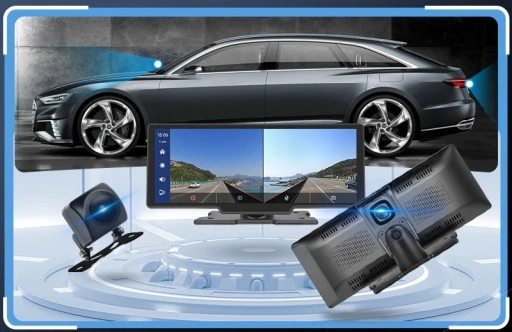 RADIO STACJA MULTIMEDIALNA MONITOR ANDROID AUTO APPLE CARPLAY DVR 2 KAMERY