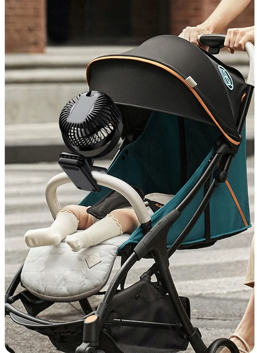 WENTYLATOR BIURKOWY WIATRAK PRZENOŚNY USB KLIPS AKUMULATOR 2400mAh 4