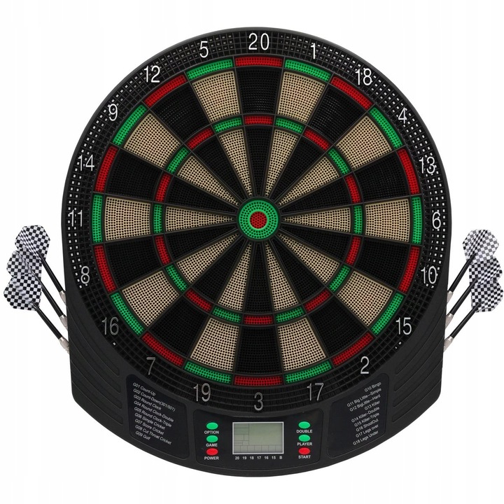 ELEKTRONICZNA TABLICA TARCZA DO GRY W DART DARTA + RZUTKI LOTKI