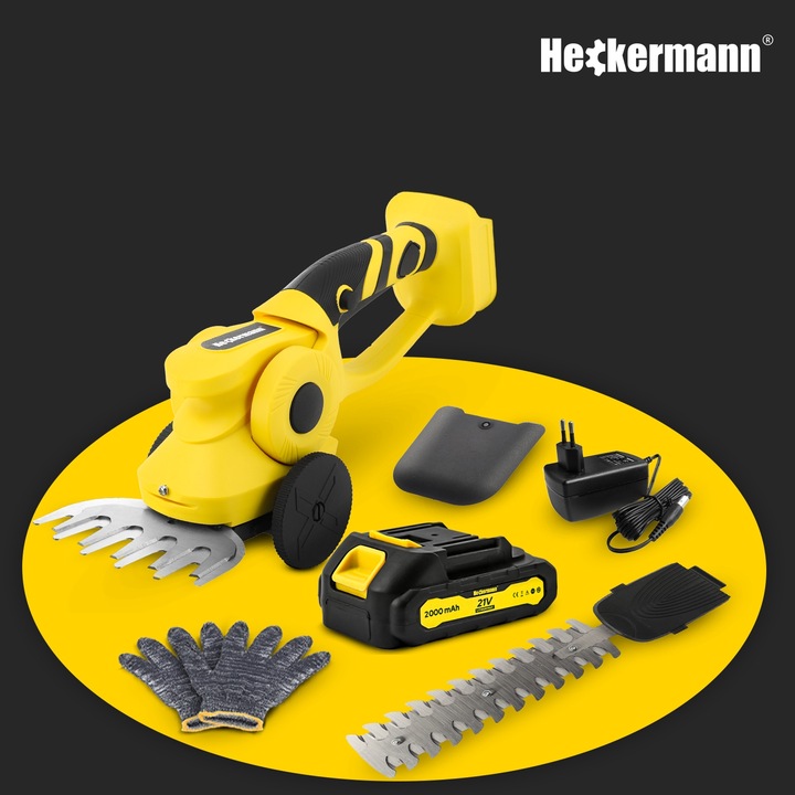 NOŻYCE DO TRAWY ŻYWOPŁOTU AKUMULATOROWE SEKATOR DO KRZEWÓW 2000mAh 21V