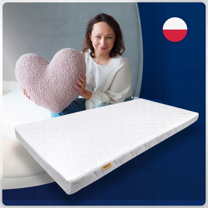 Materac 90x180 ANTYALERGICZNY dziecięcy piankowy TWARDY 180x90 dla dziecka