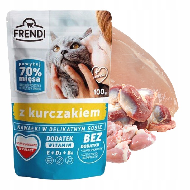 FRENDI Saszetka karma mokra dla kota mix smaków 48 x 100g