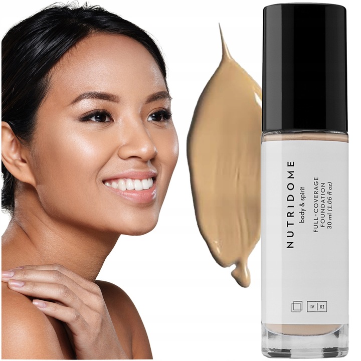 PODKŁAD do TWARZY mocno KRYJĄCY NUTRIDOME Wygładzający Trwały 04 BEIGE