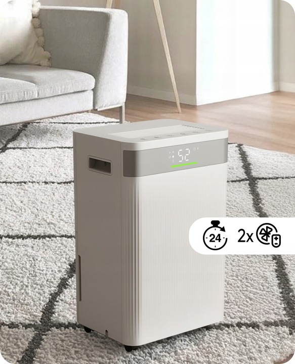 Osuszacz powietrza VELAIR LUMEA X 20l/24h WiFi +TIMER pochłaniacz