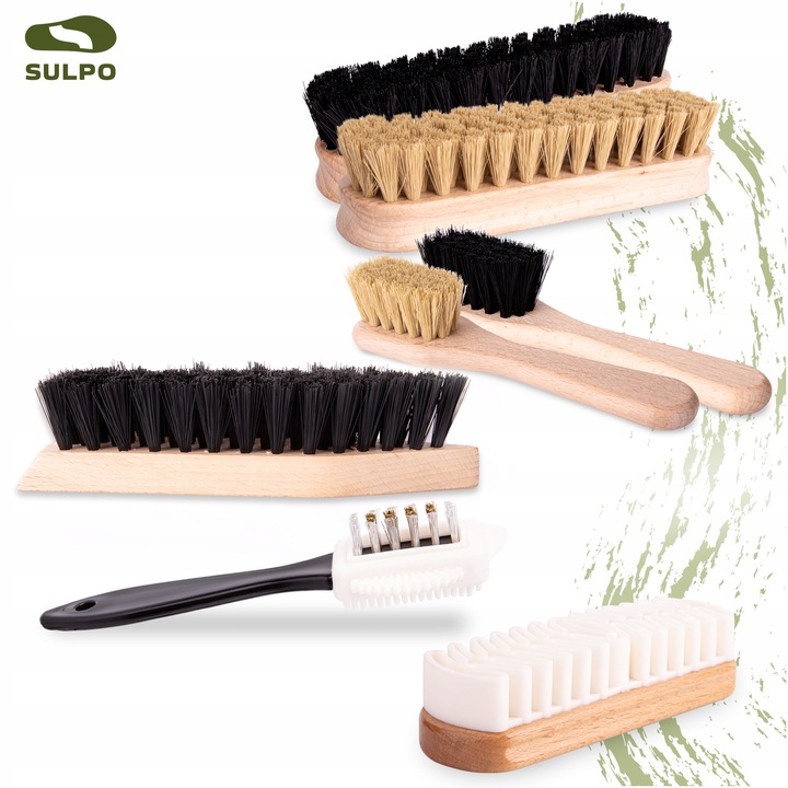 ZESTAW SZCZOTEK DO CZYSZCZENIA SKÓRY ZAMSZU BUTY