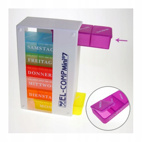 Kasetka Pojemnik Pudełko na leki 7dni x3przegródki