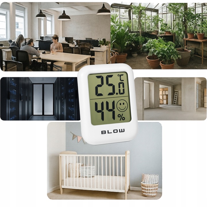 3x STACJA POGODOWA POGODY TERMOMETR MINI HIGROMETR BATERIA MAGNES