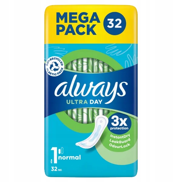 ZESTAW 4 x ALWAYS ULTRA DAY 1 Normal 32 pads 128 podpasek Always