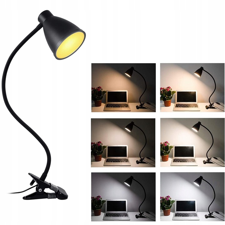 Lampka Lampa LED Biurkowa Kreślarska Na Klips Regulacja Światła 40xLED
