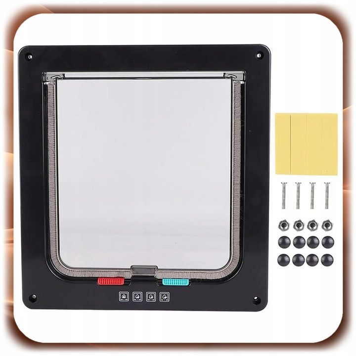 DRZWICZKI WAHADŁOWE DLA KOTA PSA DWUSTRONNE KLAPĄ 4SPOSOBY 4WAY XL +SZABLON