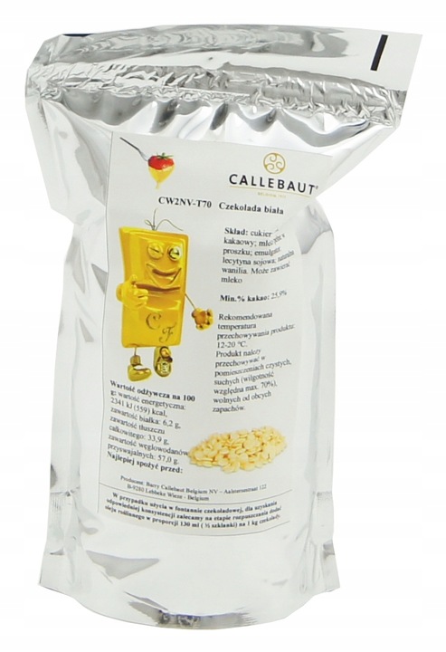 0,25 KG Czekolada BIAŁA CALLEBAUT do fondue fontan