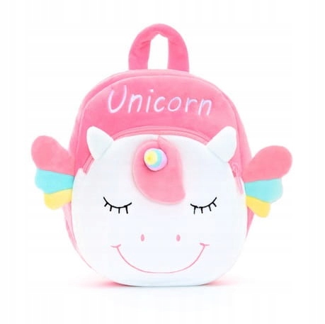 Plecak mały jednorożec dla dziecka dziecięcy do przedszkola welurowy