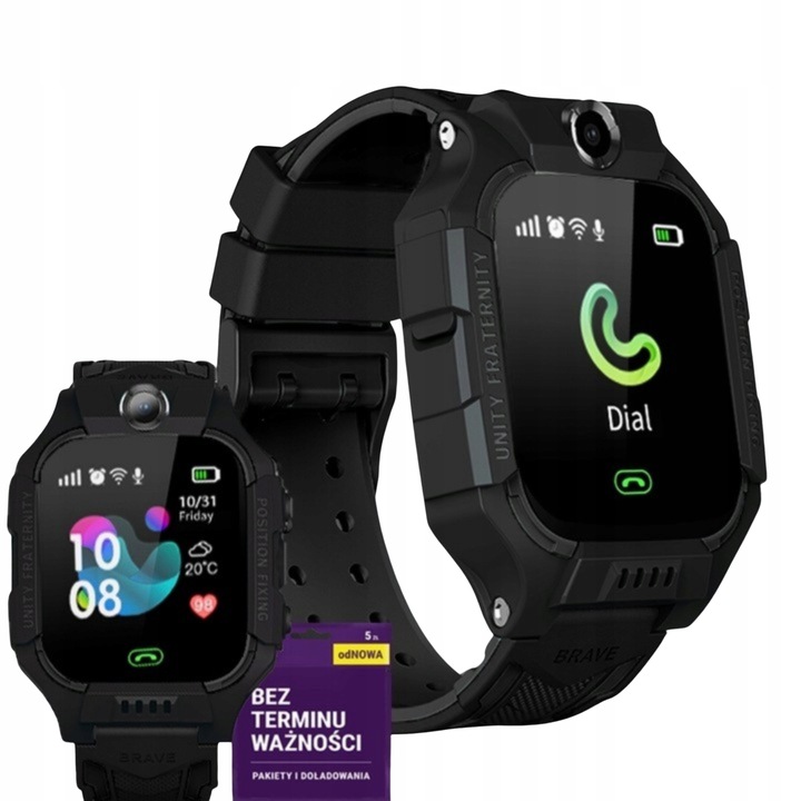 SMARTWATCH ZEGAREK SMARTBAND DLA DZIECI LOKALIZATOR GPS + KARTA SIM