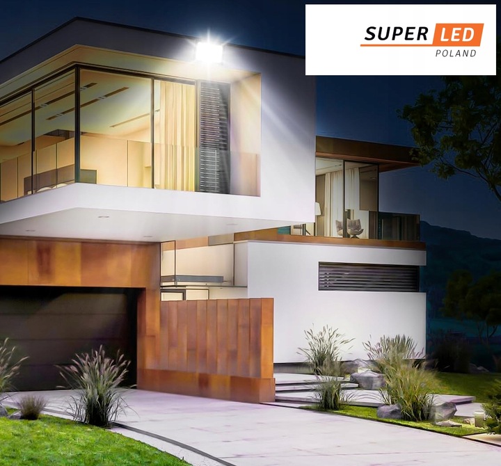 Halogen Naświetlacz LED 30W 3300 lm IP65 czujnik ruchu SUPER MOCNY