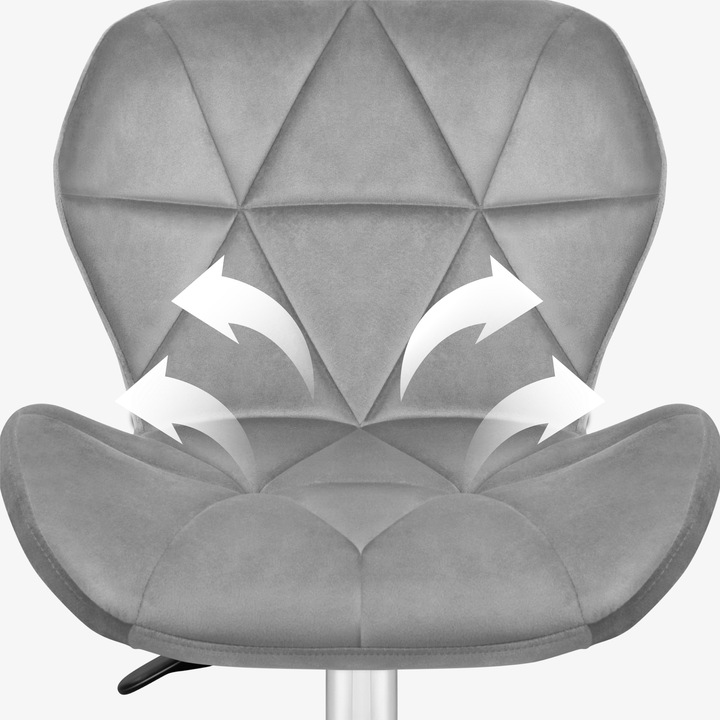 Fotel biurowy obrotowy MARK ADLER szary welurowy tapicerowany do