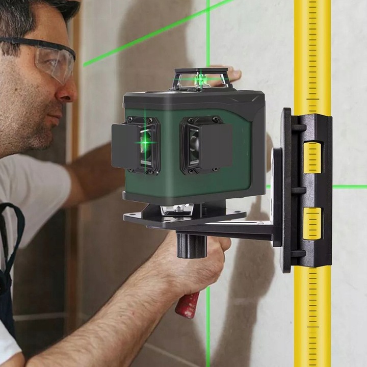 TYCZKA TELESKOPOWA STATYW 2,85m DO LASERA + ADAPTER DO SKOSÓW