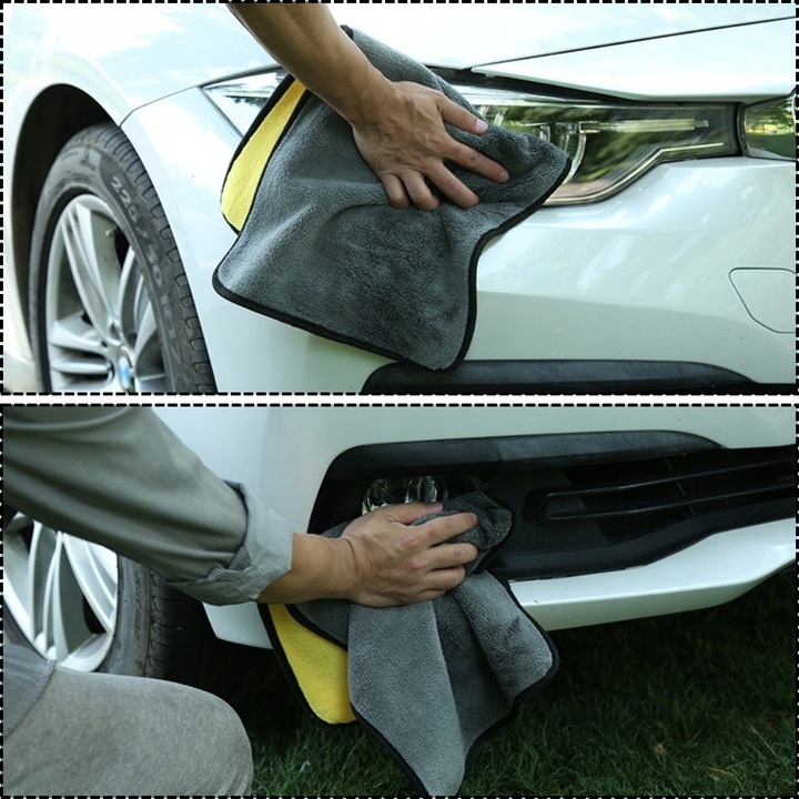 PUSZYSTY RĘCZNIK Z MIKROFIBRY 800g/m2 DO OSUSZANIA SAMOCHODU AUTA DETAILING