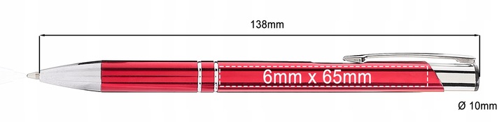 DŁUGOPISY REKLAMOWE Z GRAWEREM LOGO TWÓJ NAPIS CZARNY WKŁAD GRAWER 100 szt.