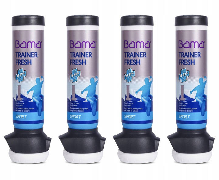 Odświeżacz, dezodorant do butów Bama Trainer Fresh - Zestaw 4 x 100 ml