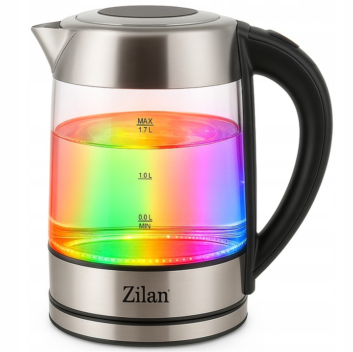 CZAJNIK ELEKTRYCZNY SZKLANY LED Z REGULACJĄ TEMPERATURY 2200W