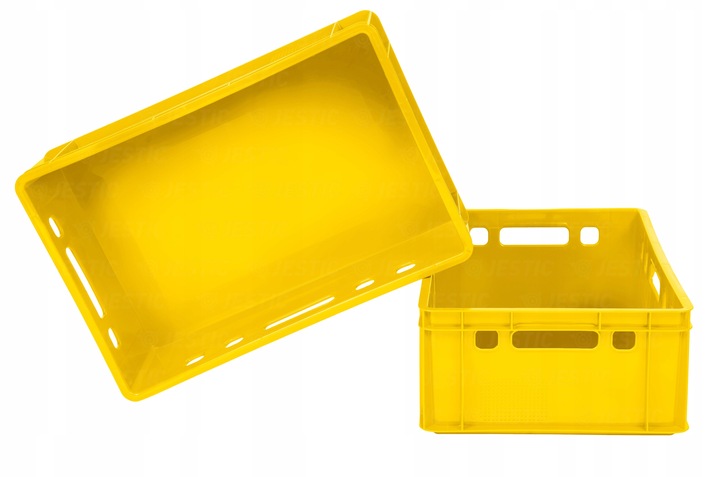 SKRZYNKA POJEMNIK EURO E2 ŻÓŁTA PLASTIKOWA MOCNA
