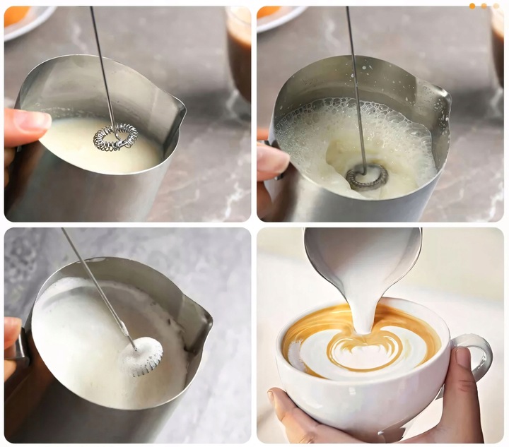 SPIENIACZ UBIJACZ DO MLEKA KAWY STAL NIERDZEWNA 19000 obr./min CICHY