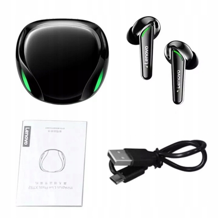 ORYGINALNE SŁUCHAWKI LENOVO XT92 BEZPRZEWODOWE GAMINGOWE BLUETOOTH 5.1