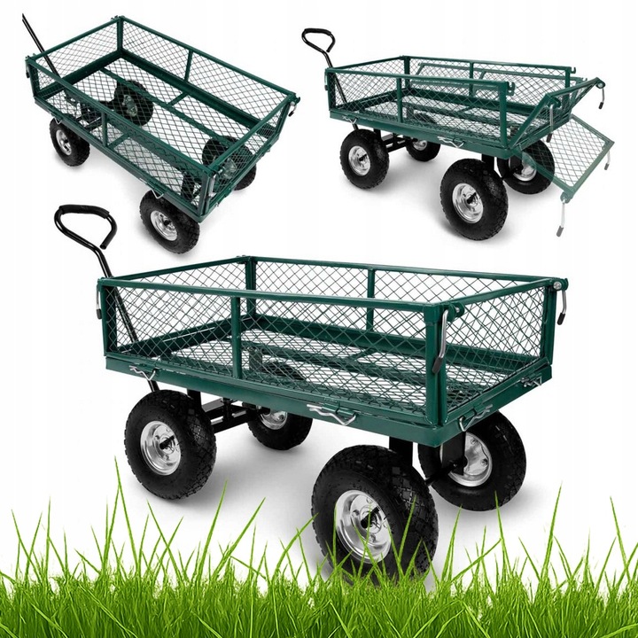 WÓZEK OGRODOWY TACZKA PRZYCZEPKA TRANSPORT Wozidło OTWIERANY BURTY XXL