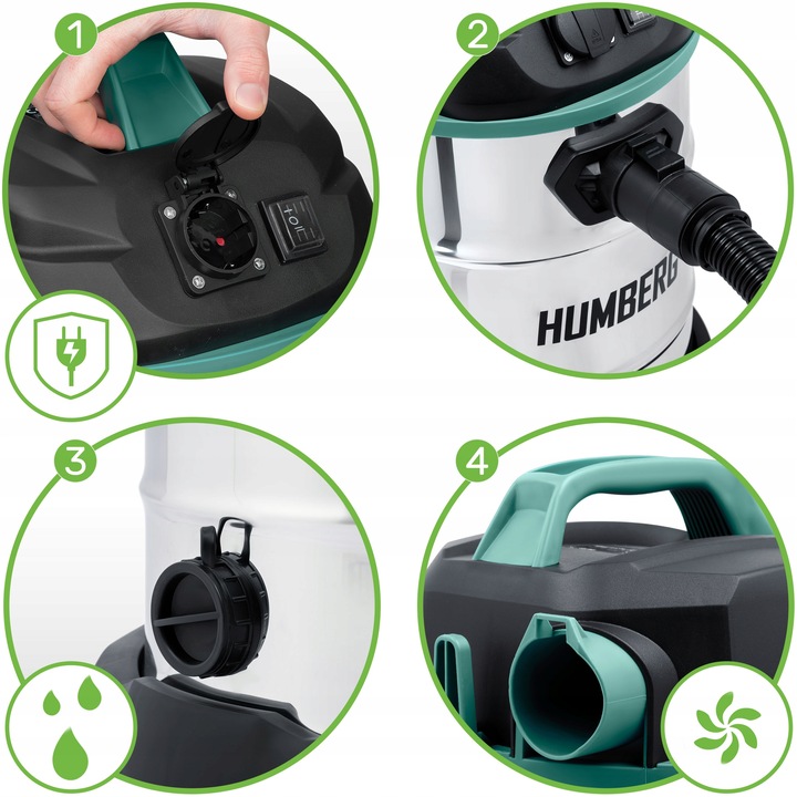 ODKURZACZ PRZEMYSŁOWY BEZWORKOWY MOCNY UNIWERSALNY NA MOKRO SUCHO