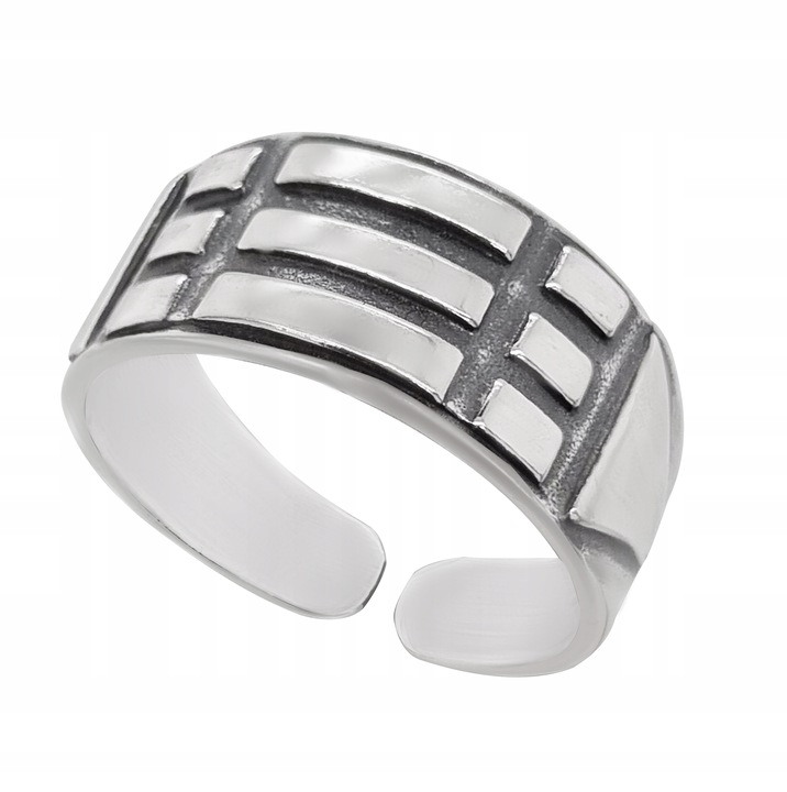 Sygnet srebrny pr. 925 PIERŚCIEŃ ATLANTÓW Srebro Oksydowane + Grawer | r.20