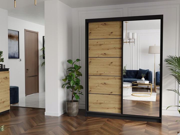 Szafa przesuwna Rivano I 150 cm z lustrem