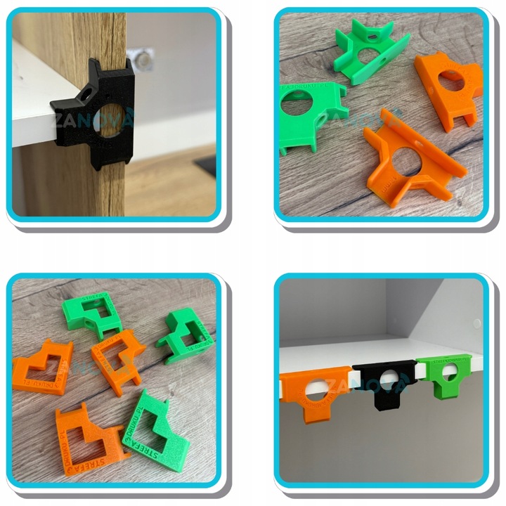 ZESTAW GRUBYCH UCHWYTÓW STOLARSKICH Trzecia Ręka 18mm SZABLON DO