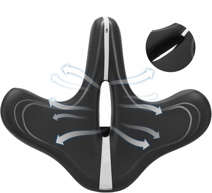 WYGODNE SIODEŁKO SIODŁO ROWEROWE NA ROWER DO ROWERU DUŻE MIĘKKIE MTB S11