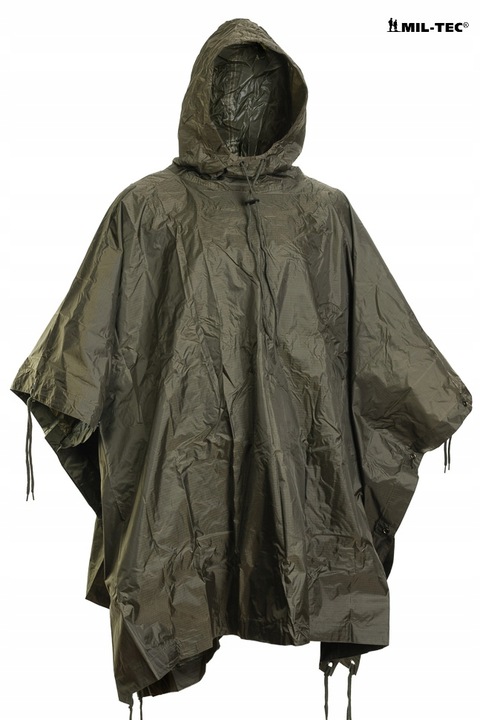 PELERYNA PRZECIWDESZCZOWA PONCHO Pałatka MIL-TEC RIP-STOP OLIVE +Gratis