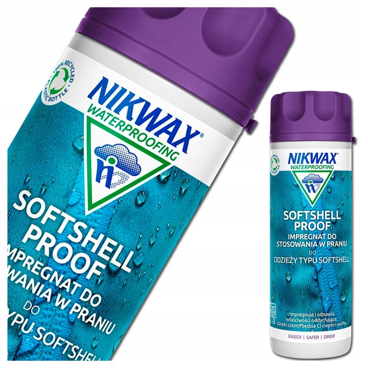ZESTAW NIKWAX TECH WASH + IMPREGNAT SOFTSHELL PROOF DO PRANIA KURTEK