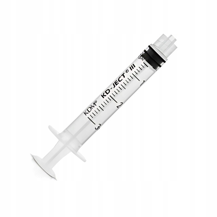 Strzykawka Iniekcyjna 3ML KD-Ject 3-częściowa Luer-Lock 100 szt.