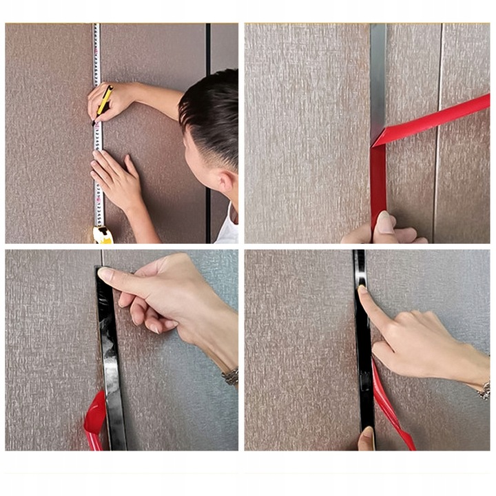 Listwa Dekoracyjna SAMOPRZYLEPNA Czarna POŁYSK Taśma Ozdobna 2cm x