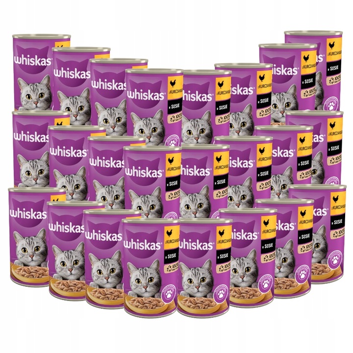 WHISKAS Kurczak 24x400g Puszka karma dla kotów