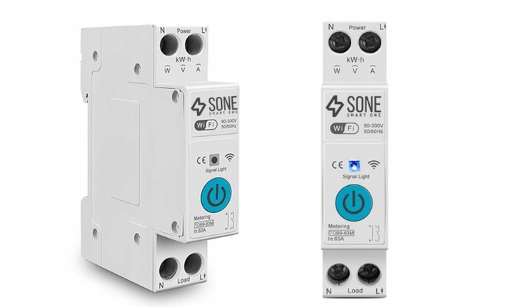 Przekaźnik WIFI 16A TUYA SMART Z POMIAREM ZUŻYCIEM DIN ZDALNE