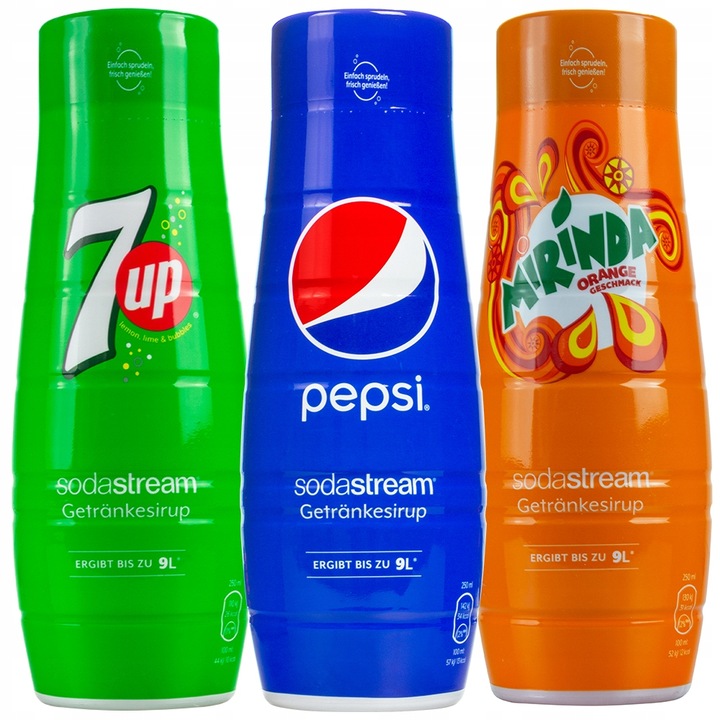 Syrop Soda Stream Pepsi, Mirinda, 7up 3x440ml