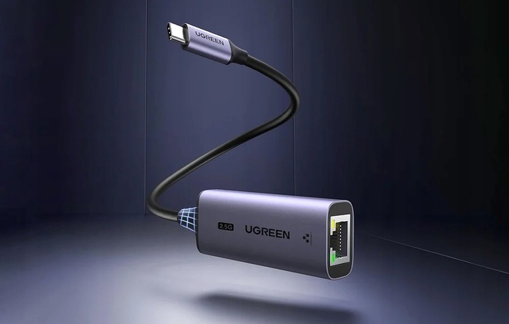 UGREEN Adapter Zewnętrzna Karta Sieciowa USB-C Do RJ45 LAN Ethernet 2.5Gbps