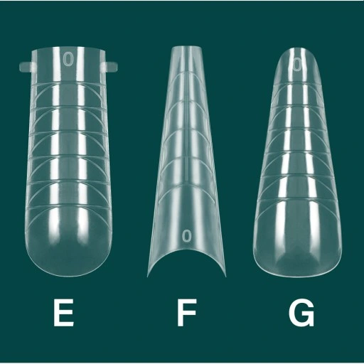 ZESTAW Formy DUAL DO AKRYLOŻELU 12 rodzajów MIGDAŁ pędzelek zaciskarka